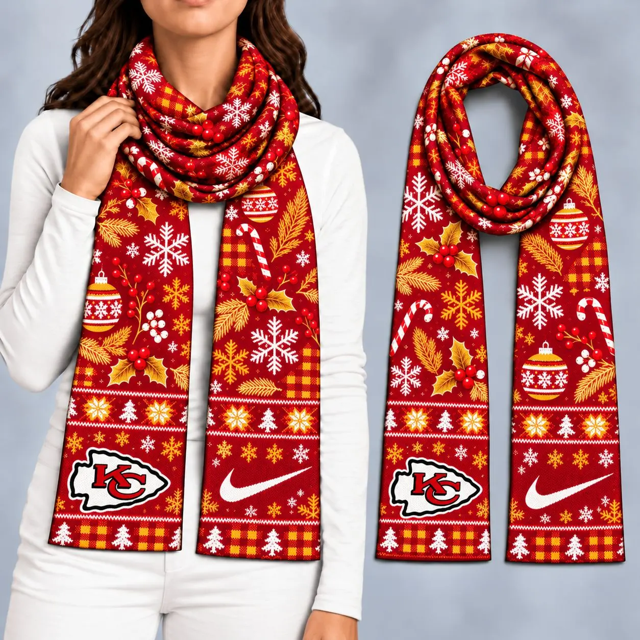 Kansas City Chiefs | Premium NFL Christmas GameDay Ready Scarf NY