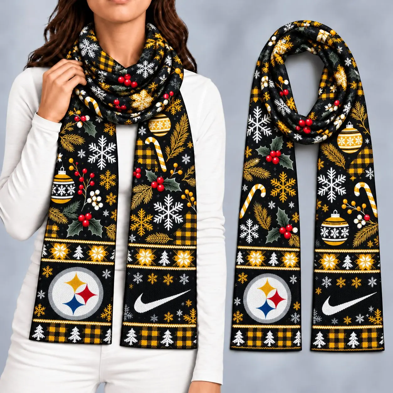 Pittsburgh Steelers | Premium NFL Christmas GameDay Ready Scarf NY