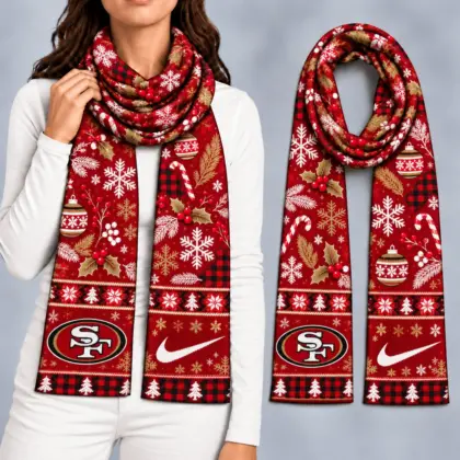 San Francisco 49ers | Premium NFL Christmas GameDay Ready Scarf NY