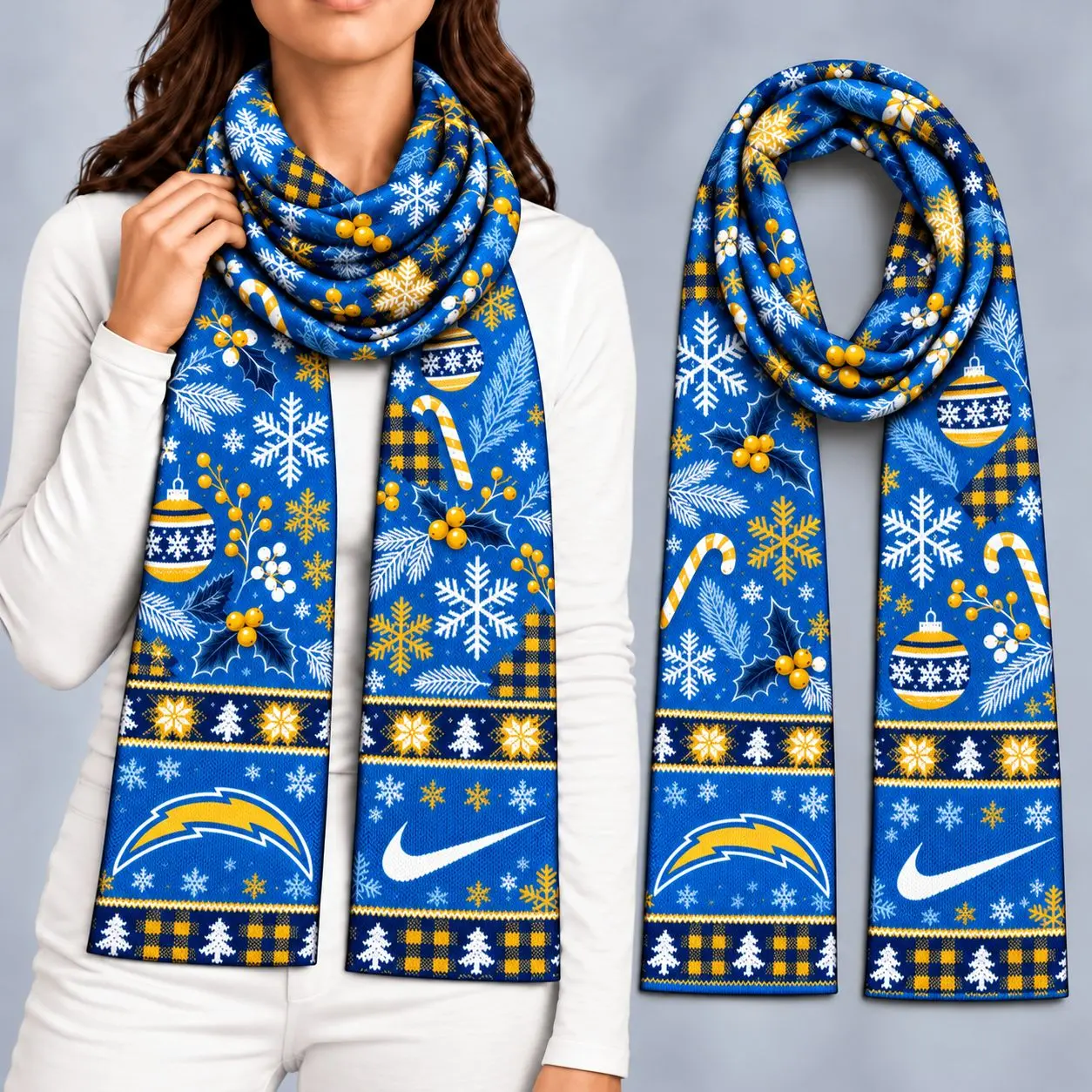 Los Angeles Chargers | Premium NFL Christmas GameDay Ready Scarf NY