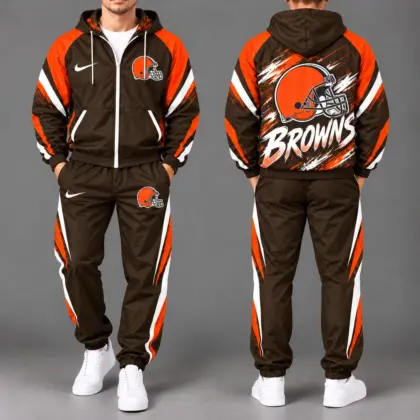 Cleveland Browns | Premium NFL Team Pride Waterproof Polyester Jacket And Joggers Set NY