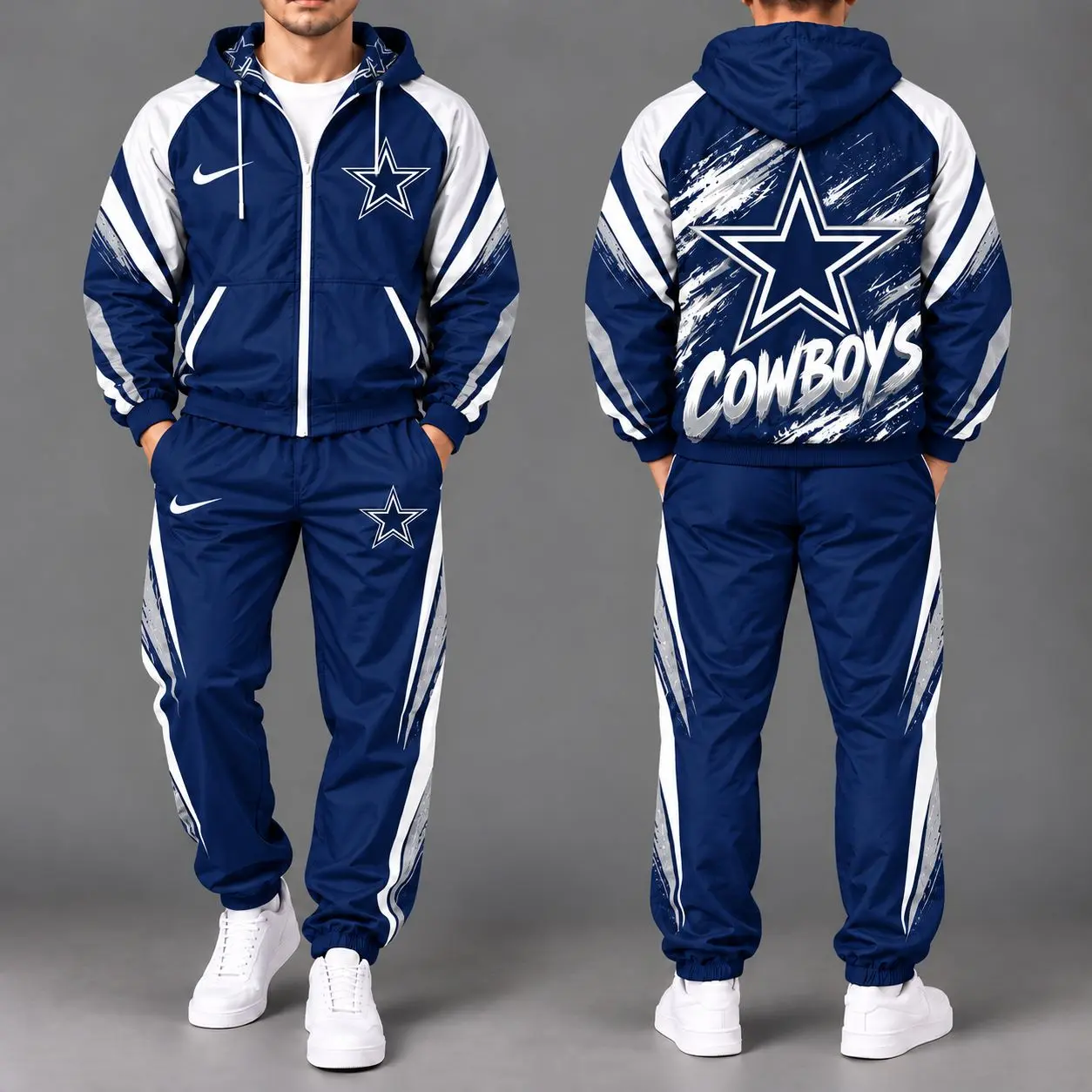 Dallas Cowboys | Premium NFL Team Pride Waterproof Polyester Jacket And Joggers Set NY