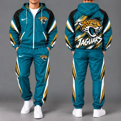 Jacksonville Jaguars | Premium NFL Team Pride Waterproof Polyester Jacket And Joggers Set NY