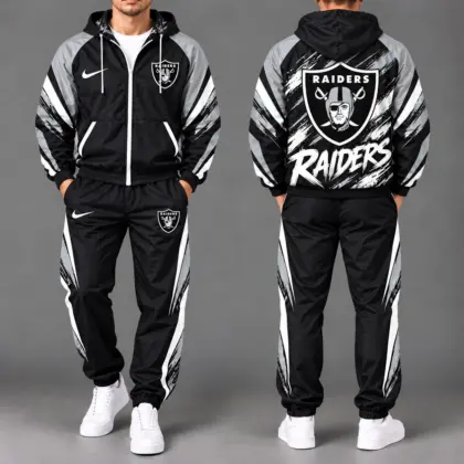 Las Vegas Raiders | Premium NFL Team Pride Waterproof Polyester Jacket And Joggers Set NY