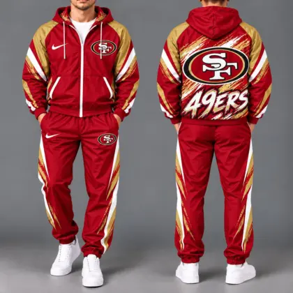 San Francisco 49ers | Premium NFL Team Pride Waterproof Polyester Jacket And Joggers Set NY