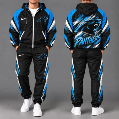 Carolina Panthers | Premium NFL Team Pride Waterproof Polyester Jacket And Joggers Set NY