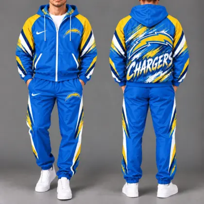 Los Angeles Chargers | Premium NFL Team Pride Waterproof Polyester Jacket And Joggers Set NY