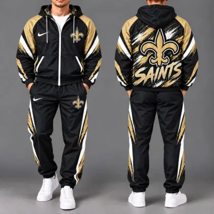 New Orleans Saints | Premium NFL Team Pride Waterproof Polyester Jacket And Joggers Set NY