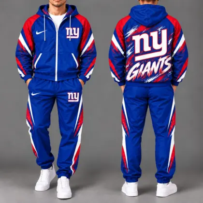 New York Giants | Premium NFL Team Pride Waterproof Polyester Jacket And Joggers Set NY