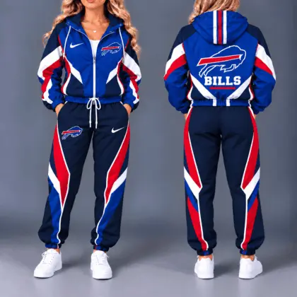 Buffalo Bills | Premium NFL Team Pride Waterproof Polyester Jacket And Jogger Pants Tracksuit Set NY