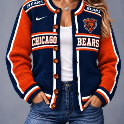 Chicago Bears | Premium NFL Vintage Varsity Cardigan NY