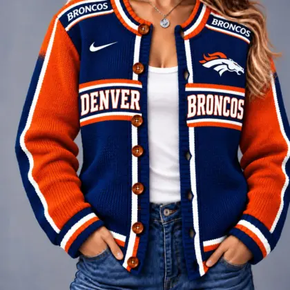 Denver Broncos | Premium NFL Vintage Varsity Cardigan NY