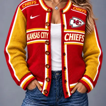 Kansas City Chiefs | Premium NFL Vintage Varsity Cardigan NY
