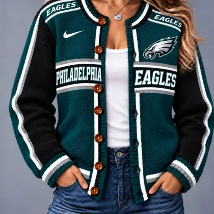 Philadelphia Eagles | Premium NFL Vintage Varsity Cardigan NY