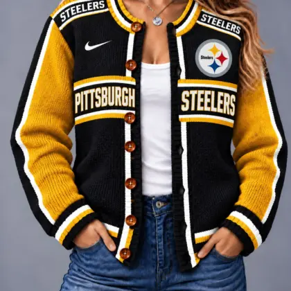 Pittsburgh Steelers | Premium NFL Vintage Varsity Cardigan NY