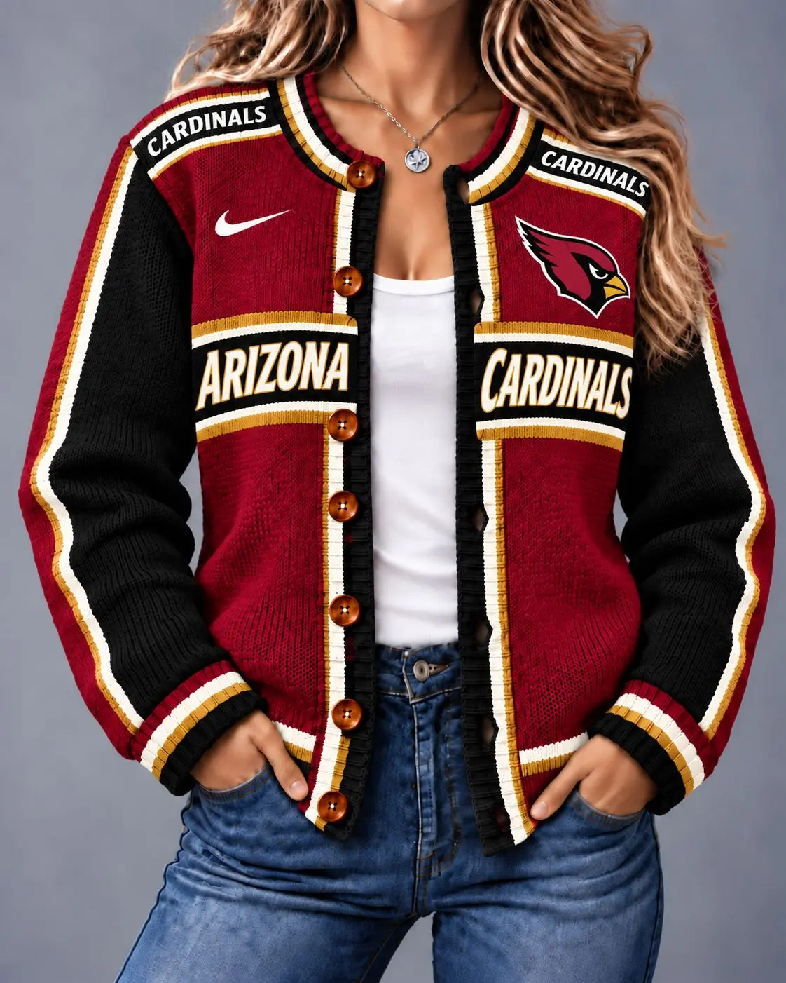 Arizona Cardinals | Premium NFL Vintage Varsity Cardigan NY