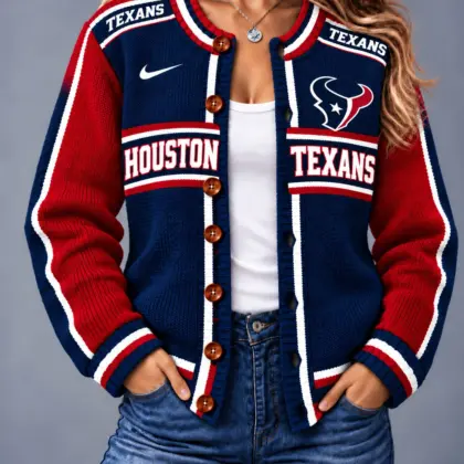 Houston Texans | Premium NFL Vintage Varsity Cardigan NY