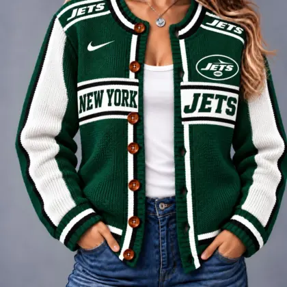 New York Jets | Premium NFL Vintage Varsity Cardigan NY