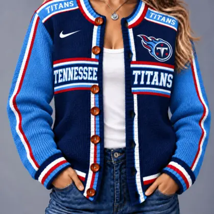 Tennessee Titans | Premium NFL Vintage Varsity Cardigan NY