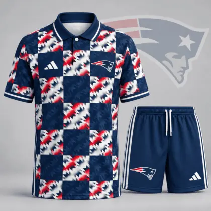 New England Patriots | Premium NFL Elite Game Day Polo Shirt & Shorts Set NDN