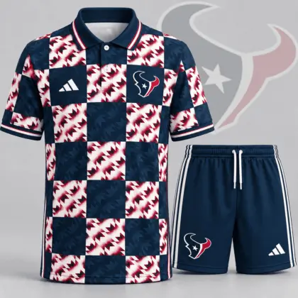 Houston Texans | Premium NFL Elite Game Day Polo Shirt & Shorts Set NDN