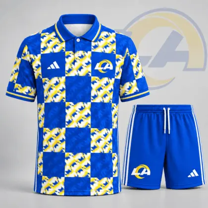 Los Angeles Rams | Premium NFL Elite Game Day Polo Shirt & Shorts Set NDN