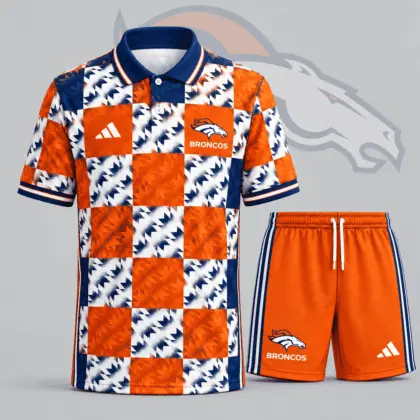 Denver Broncos | Premium NFL Elite Game Day Polo Shirt & Shorts Set NDN