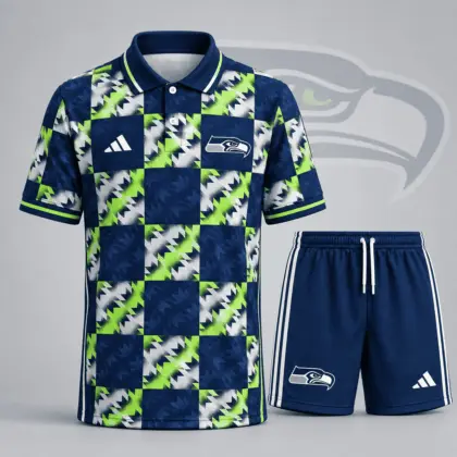 Seattle Seahawks | Premium NFL Elite Game Day Polo Shirt & Shorts Set NDN