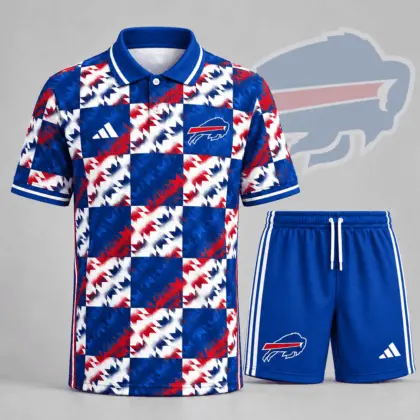 Buffalo Bills | Premium NFL Elite Game Day Polo Shirt & Shorts Set NDN