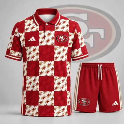 San Francisco 49ers | Premium NFL Elite Game Day Polo Shirt & Shorts Set NDN