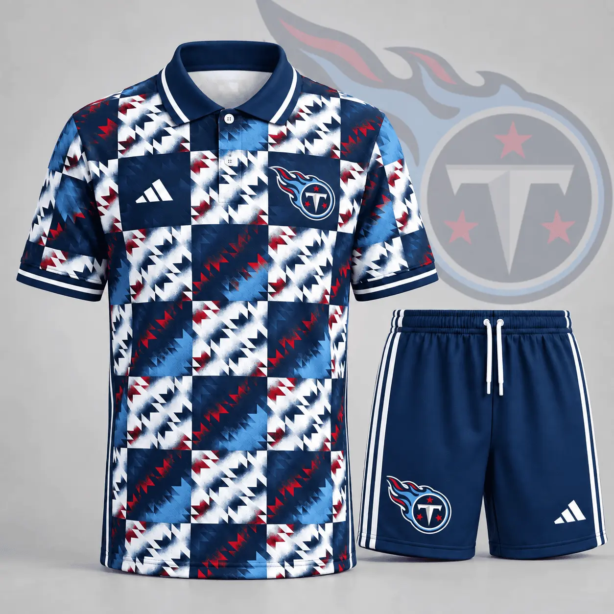 Tennessee Titans | Premium NFL Elite Game Day Polo Shirt & Shorts Set NDN