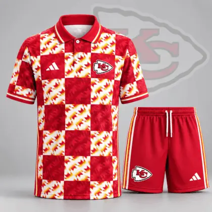 Kansas City Chiefs | Premium NFL Elite Game Day Polo Shirt & Shorts Set NDN