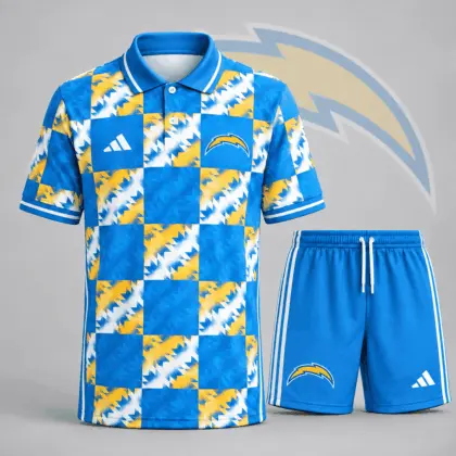 Los Angeles Chargers | Premium NFL Elite Game Day Polo Shirt & Shorts Set NDN