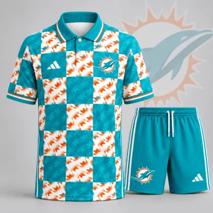 Miami Dolphins | Premium NFL Elite Game Day Polo Shirt & Shorts Set NDN